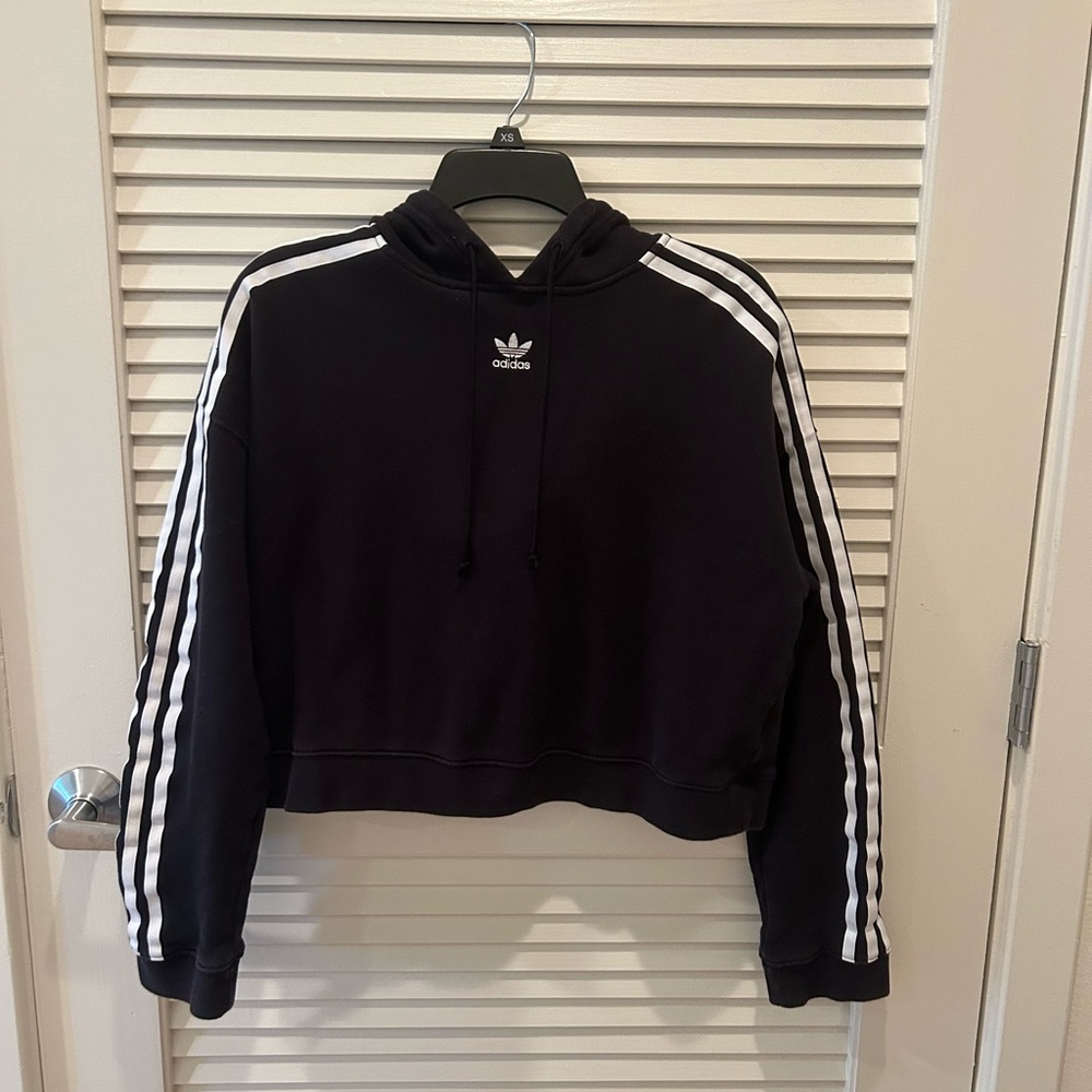 Adidas Cropped Hoodie - Size Small